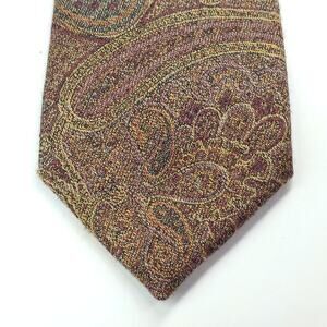 Robert Talbot Tie Best of Class Paisley necktie brown maroon gold